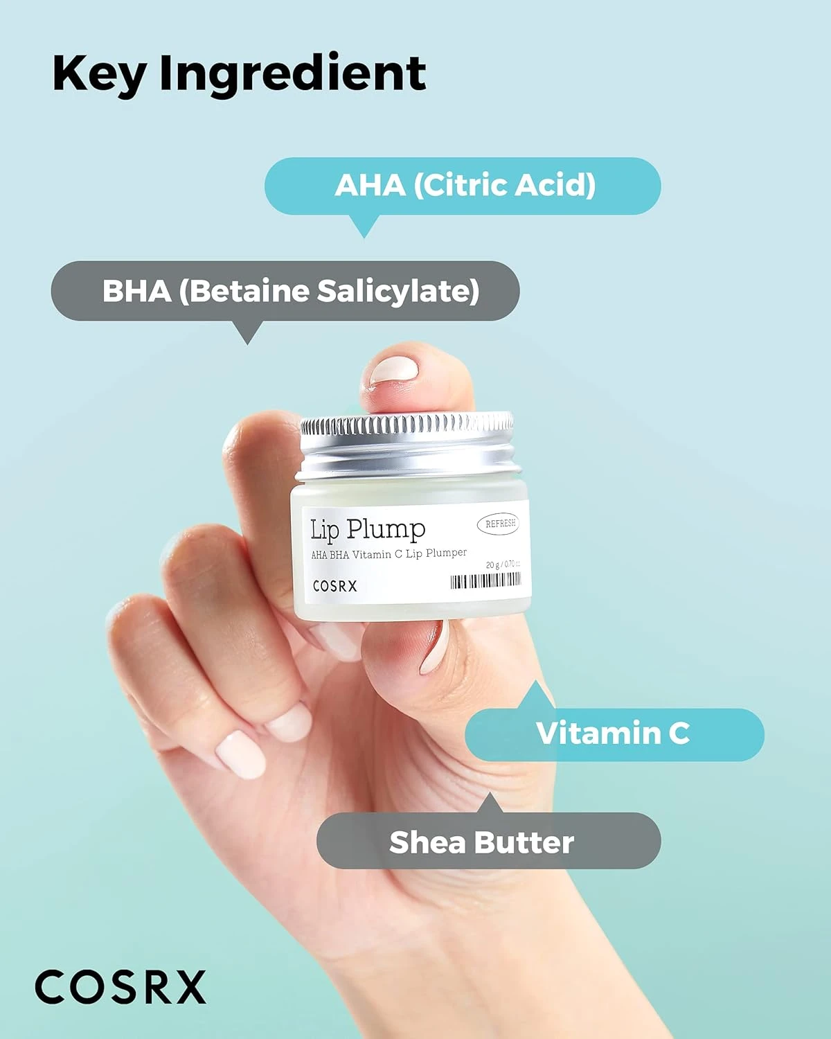 COSRX Refresh AHA BHA Vitamin C Lip Plumper 0.67 fl.oz / 20g | Revitalize and Pl