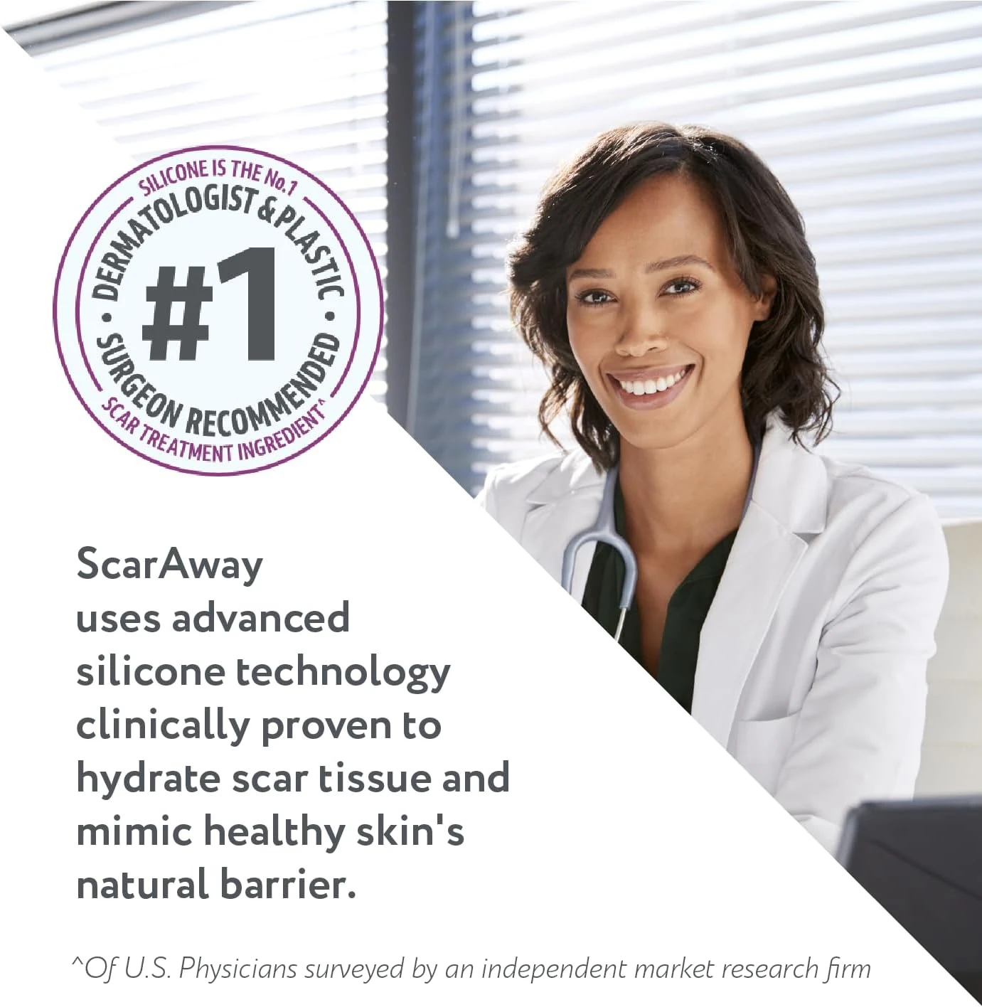 ScarAway Silicone Scar Gel, Helps Improve Size, Color & Texture of Hypertrophic 