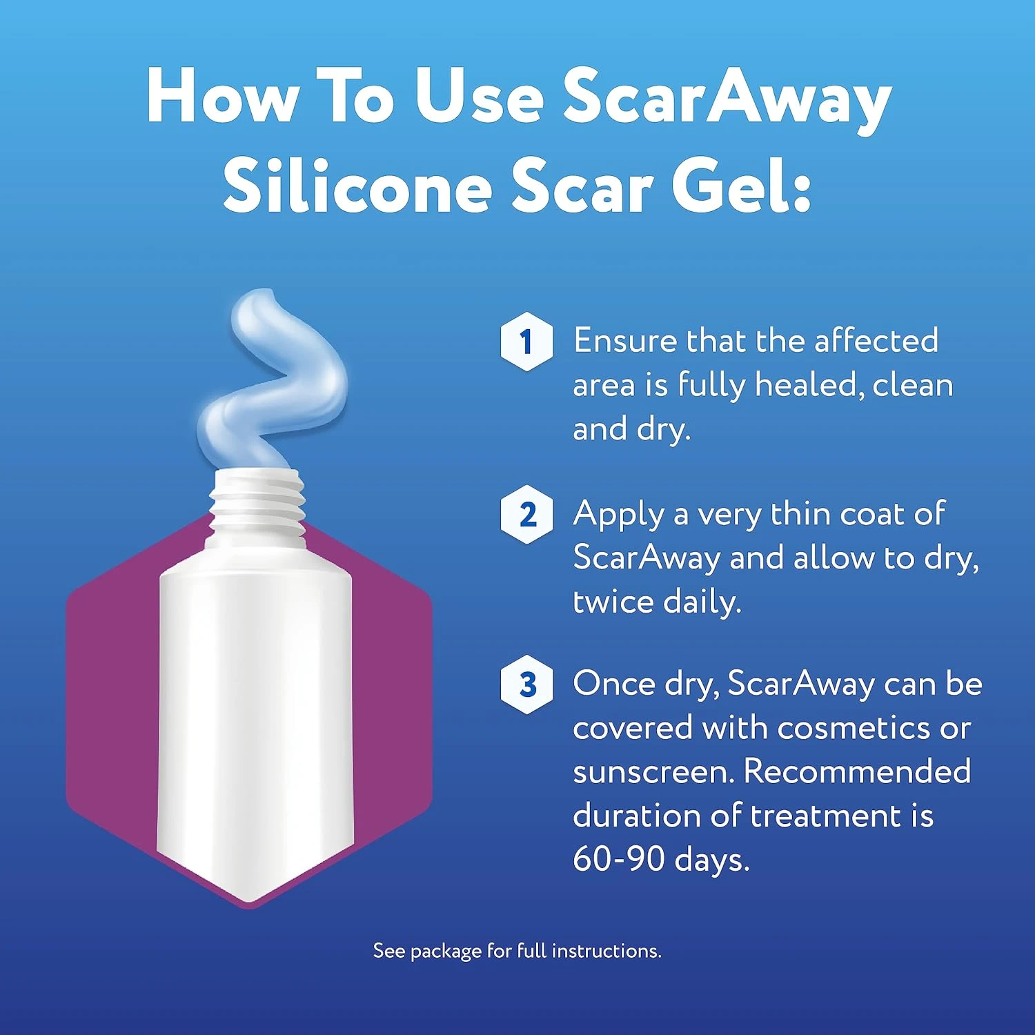 ScarAway Silicone Scar Gel, Helps Improve Size, Color & Texture of Hypertrophic 