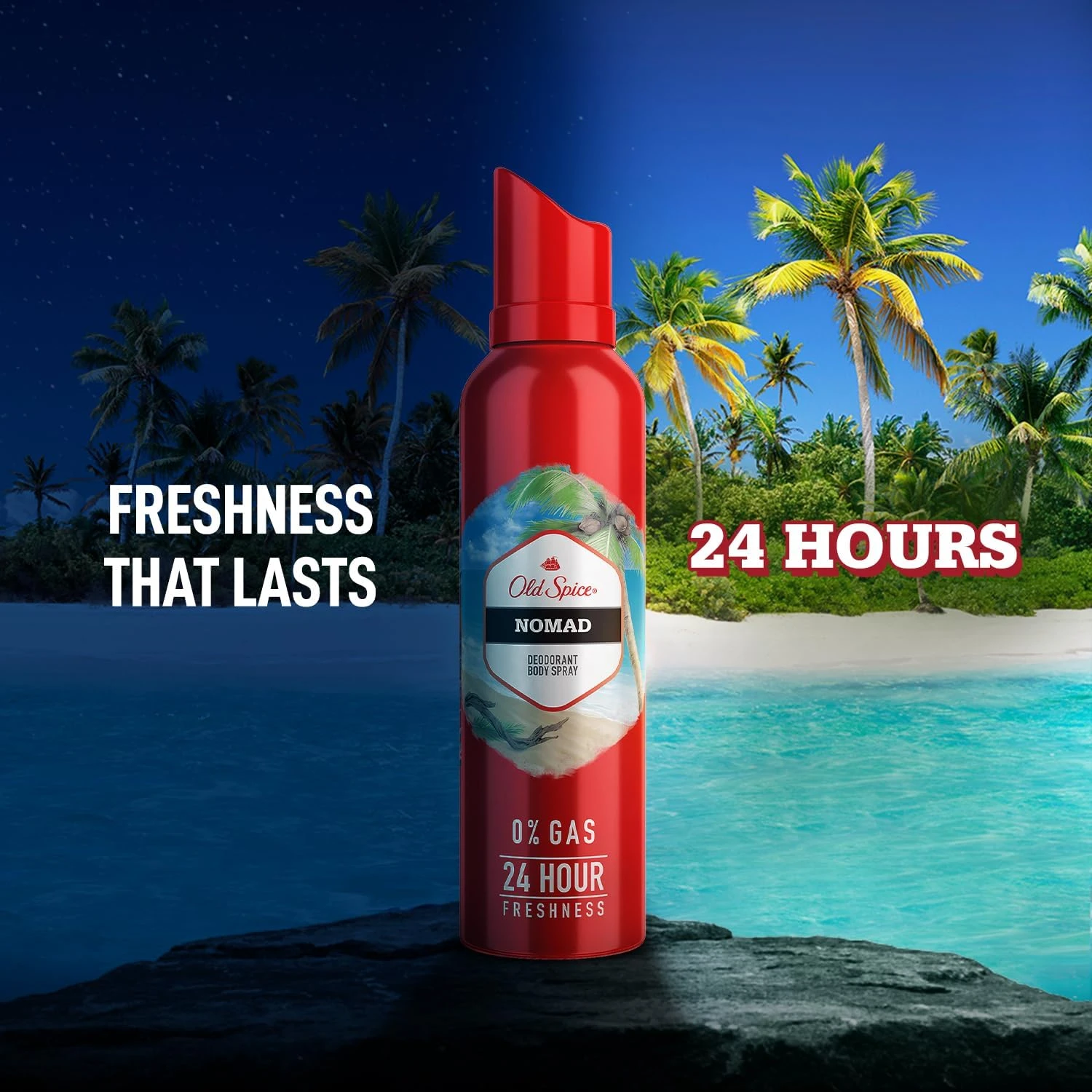 Old Spice Nomad No Gas 24 hour Long Lasting Freshness Deodorant Perfume Body Spr