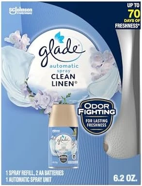 Glade Automatic Spray Refill Clean Linen Air Freshener, For Up To 60 Days Of Aut