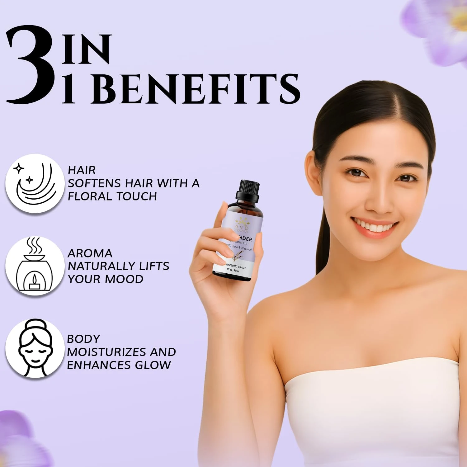 AVD Organics Lavender Essential Oil 30ml – 100% Pure & Natural Lavender Oil for 