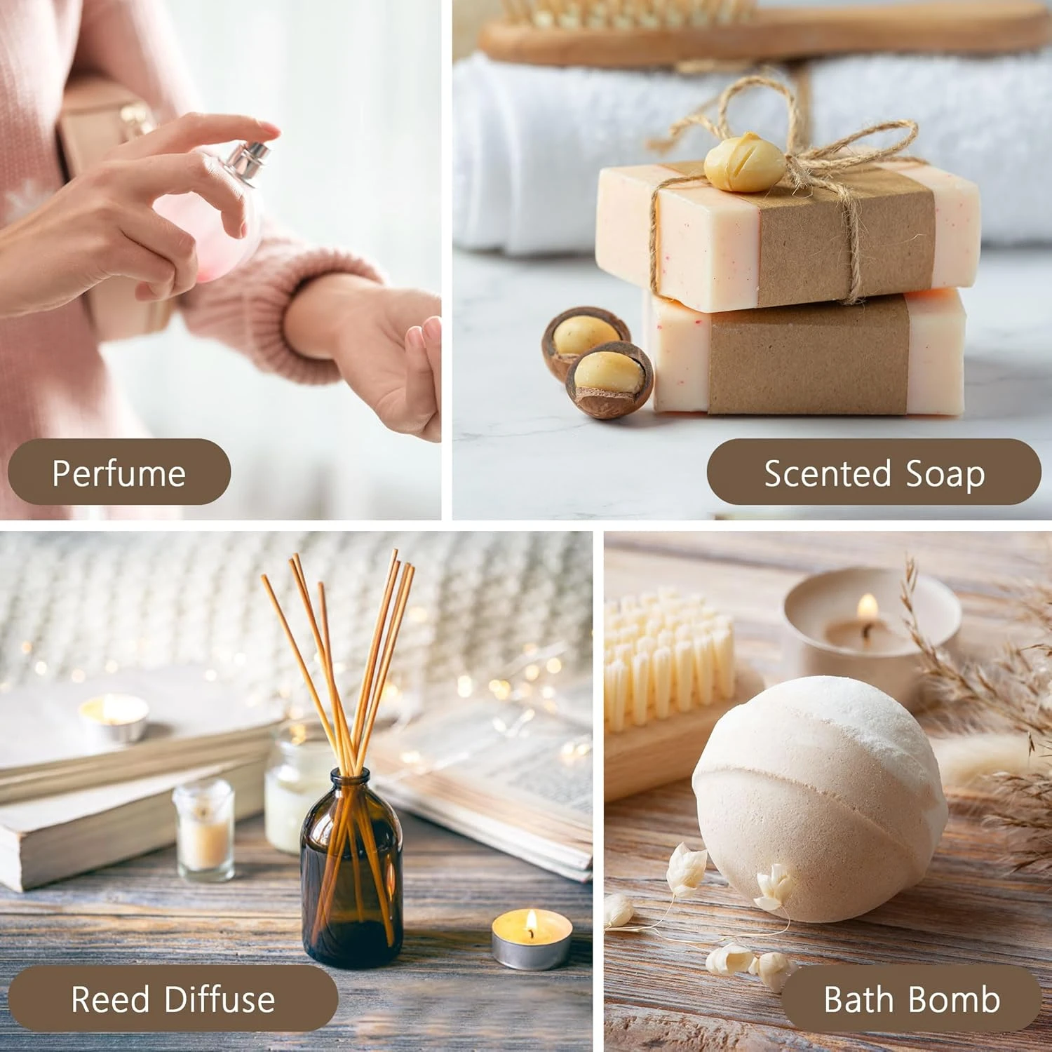 ESSLUX Black Rose & Oud Fragrance Oil - Essential Oils for Diffuser, Candle Soap