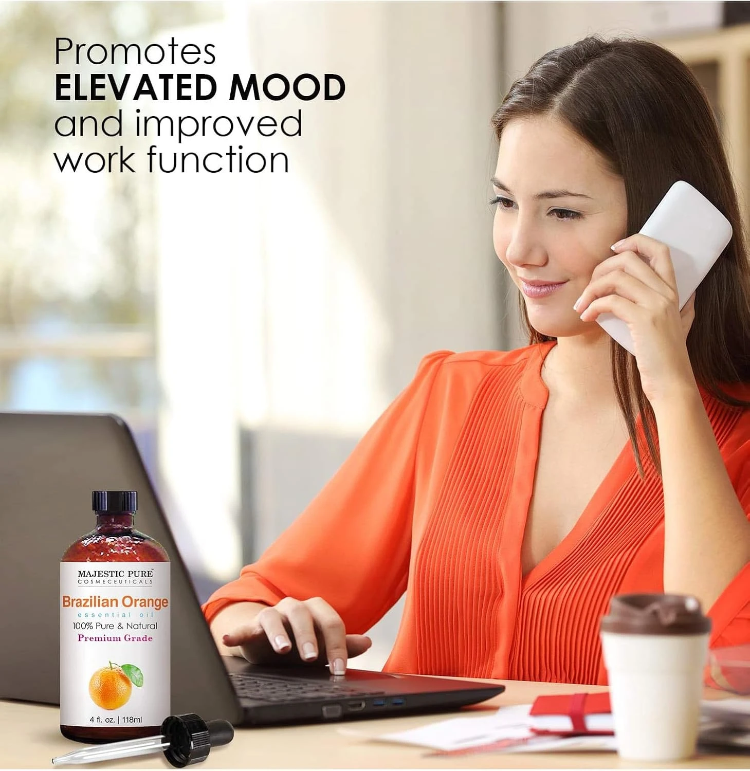 MAJESTIC PURE Brazilian Orange Essential Oil | 100% Pure and Natural | Premium G