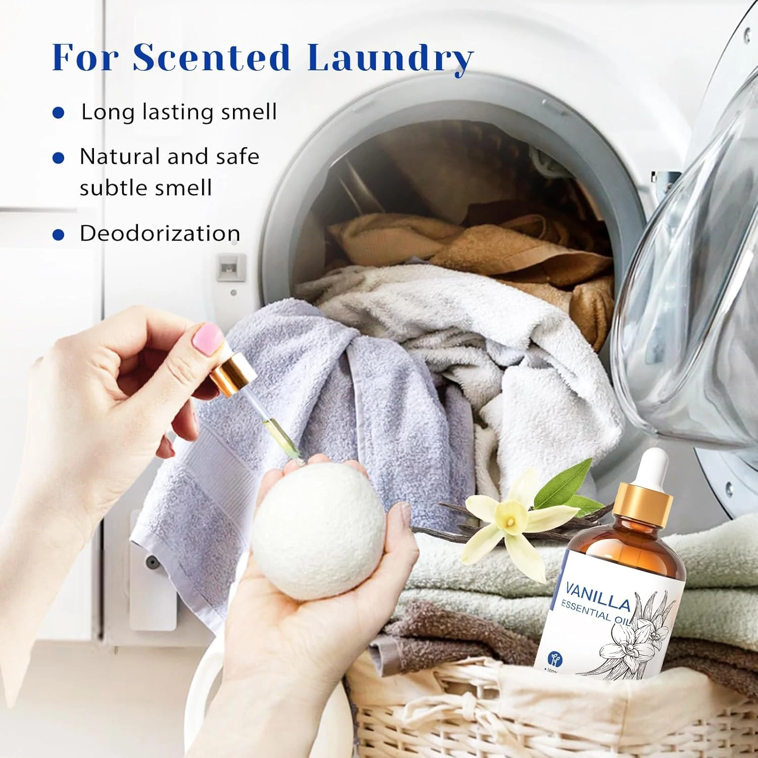 HIQILI Vanilla Essential Oil for Diffuser, Pure Natural Vanilla Oil for Skin, So