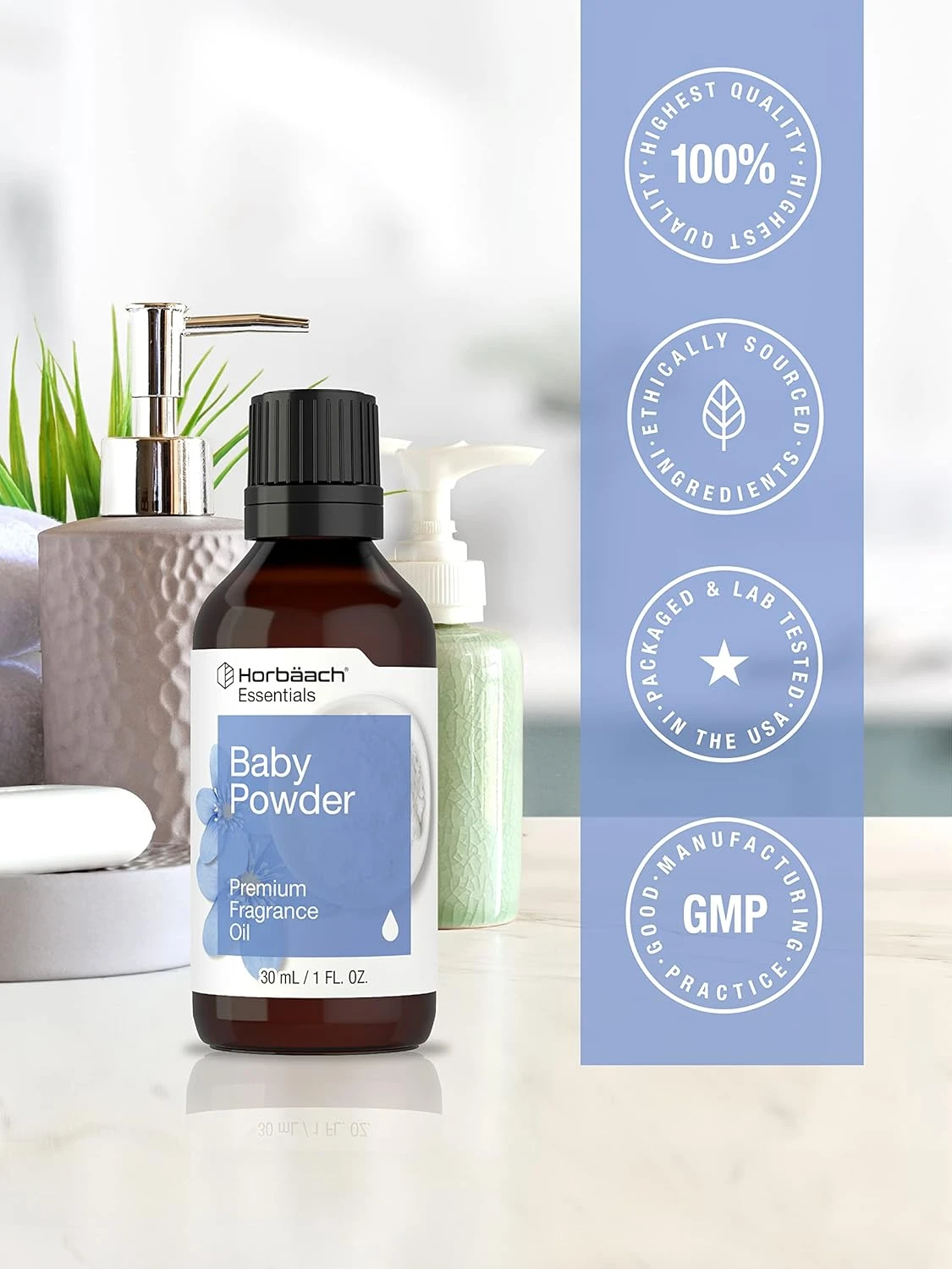 Horbäach Baby Powder Fragrance Oil | 1 fl oz (30ml) | Premium Grade | for Diffus