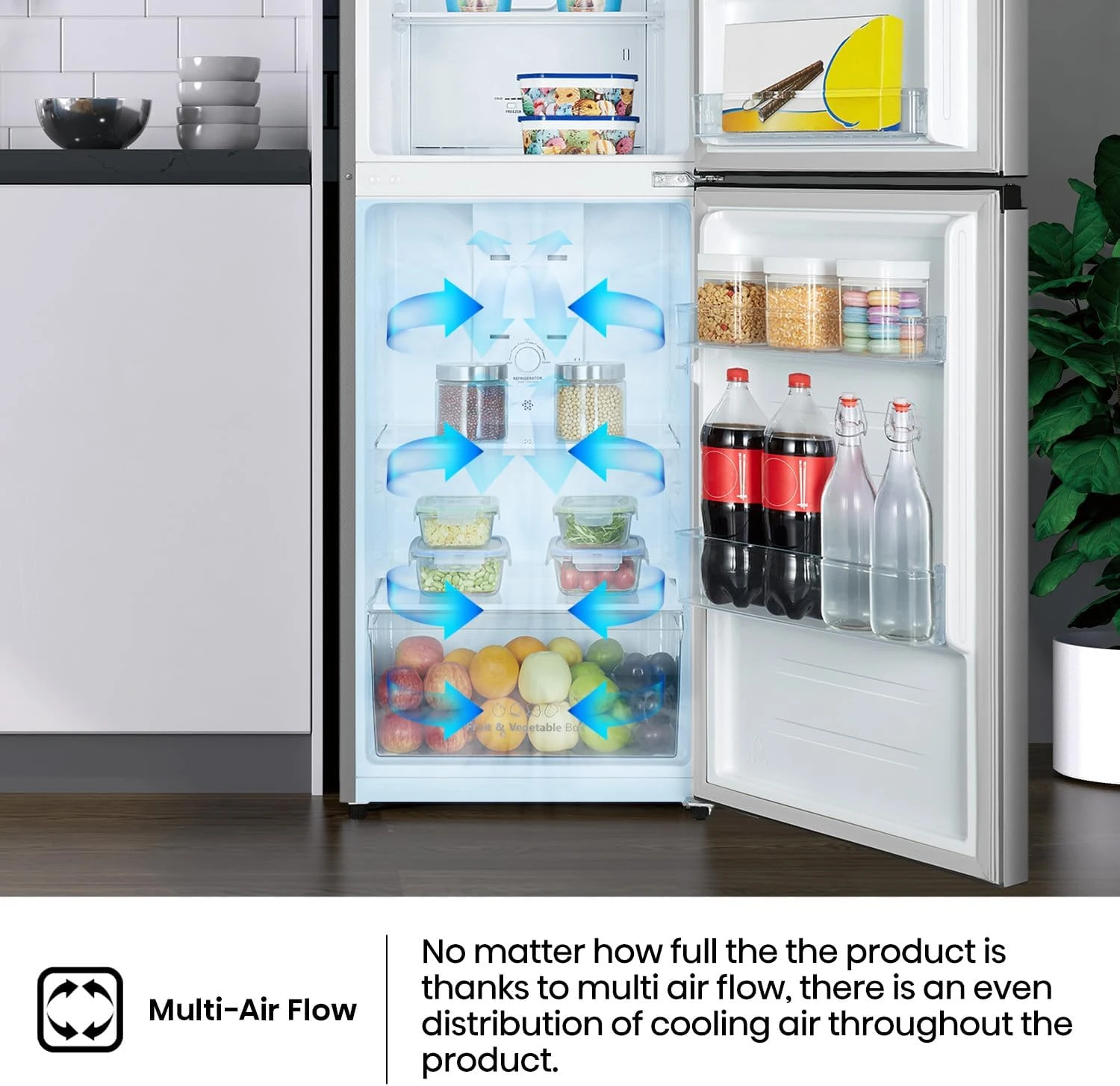 Hisense HTM55203D2, 264 Litres Gross, Top Mount Refrigerator, No Frost Technolog