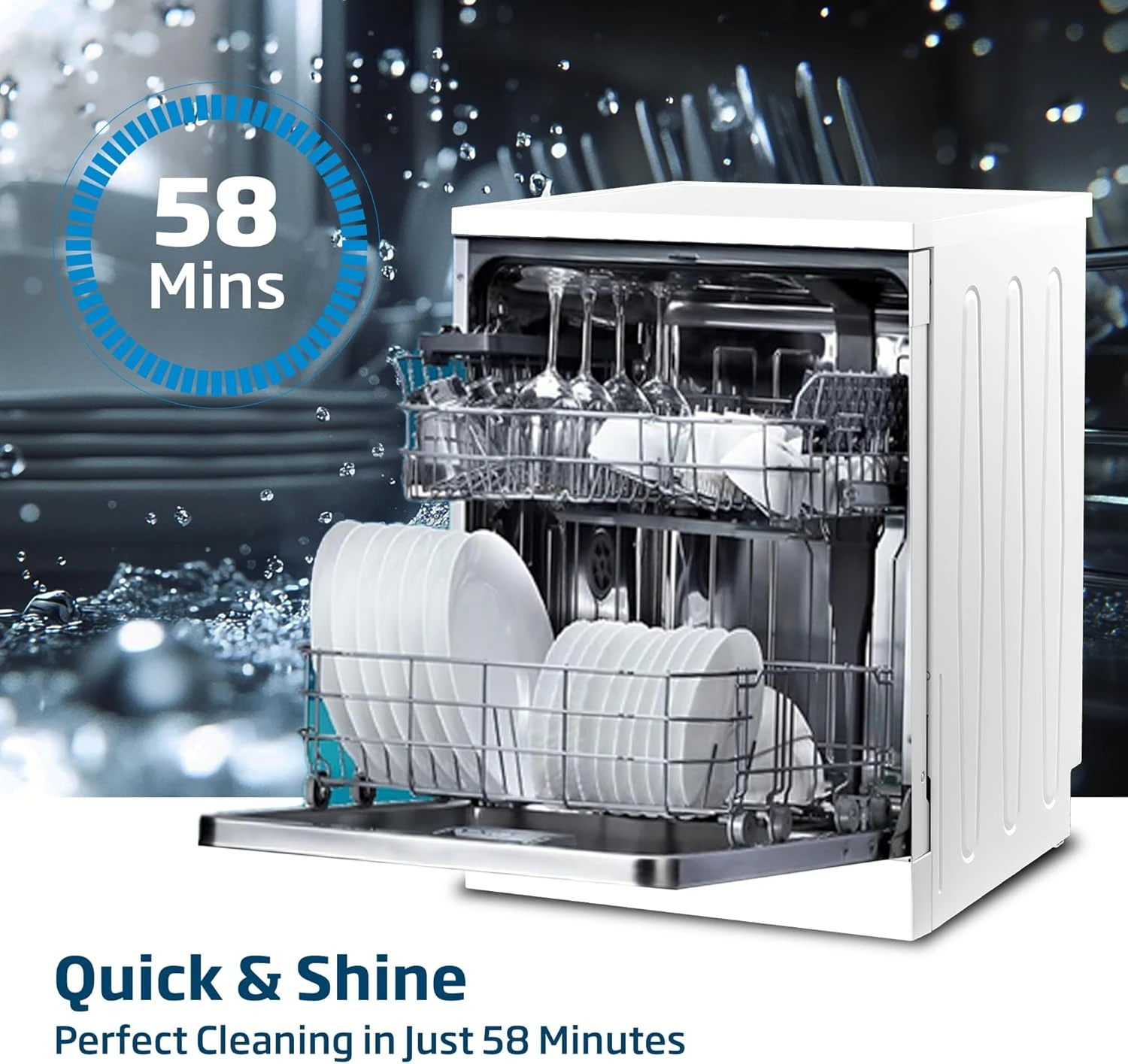 Beko Freestanding Dishwasher 13 Place Settings, 5 Programs, 2 Racks, A++ Energy