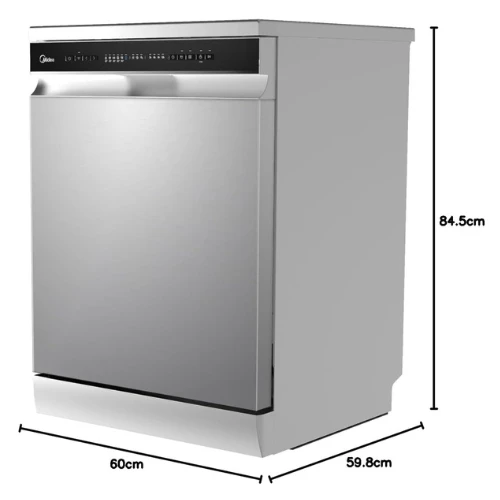 Midea Smart Freestanding Dishwasher, 14 Place Settings, 8 Programs, Wi-Fi, Delay