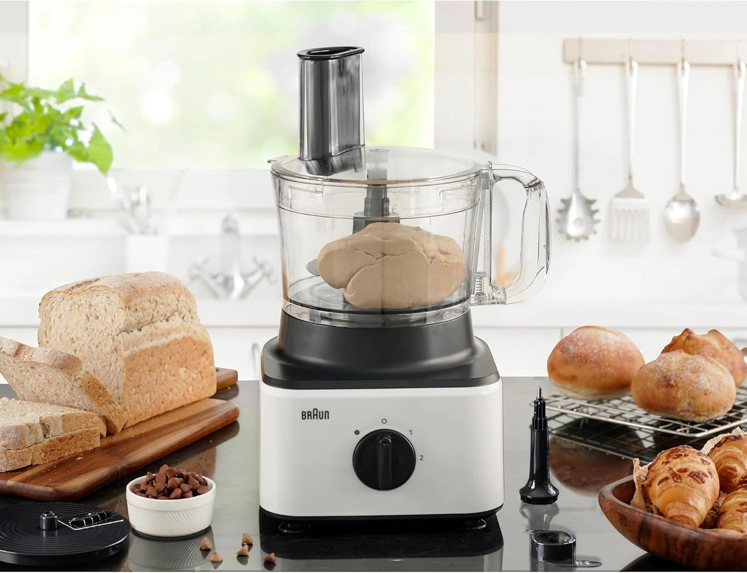 Braun Food Processor 8 in 1 System, 750 Watts, 2.1 L Bowl Capacity, 1.8 L Blende