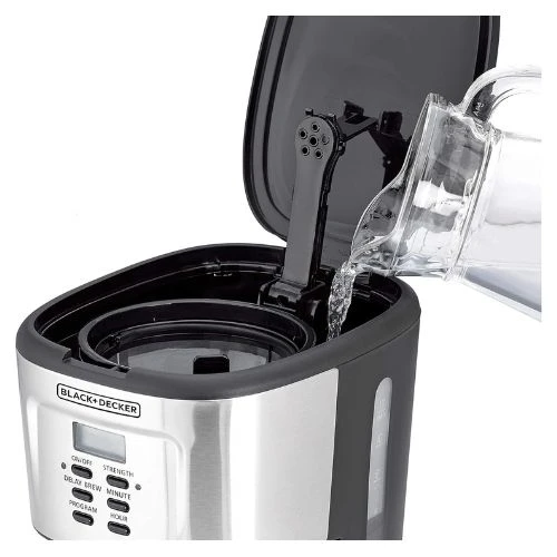 BLACK+DECKER 12-Cup Coffee Maker, 900W Programmable Drip Coffee Machine, 1.5L Gl