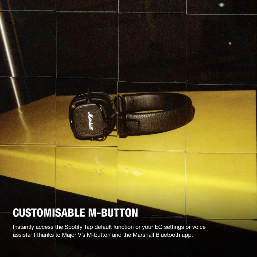 Marshall Major V Bluetooth Headphones - Foldable Bluetooth Wireless Headphones B