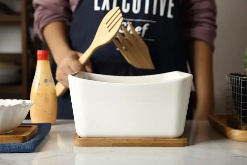 SLEEPHEAD®Poecealin Serving Bowl, Salad Bowl Set of 4, 80 Oz Large Capacity Serv