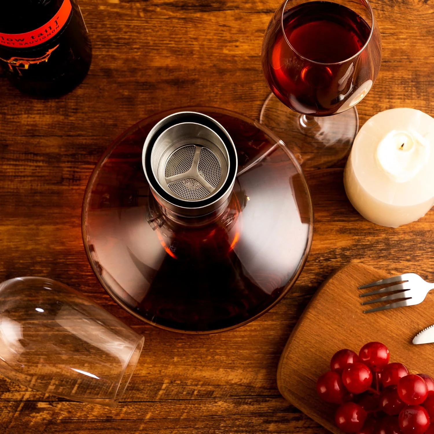 VnoPerito Wine Decanter Set, Red Wine Decanter, Wine Aerator Carafe