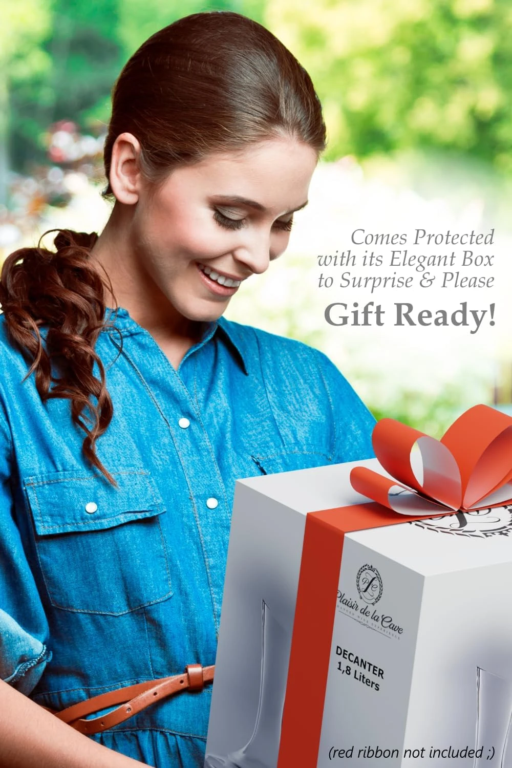 Plaisir de la Cave Wine Decanter & Accessories (Cork Stopper + Cleaning Beads) -