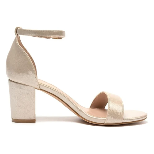 FUNKYMONKEY Women's Chunky High Heels Sandals,Two Strap Open Toe Ankle Strap Hee