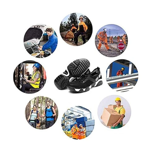 DUCHIC Indestructible Steel Toe Shoes Men Women Work Safety Shoes Slip Resistant