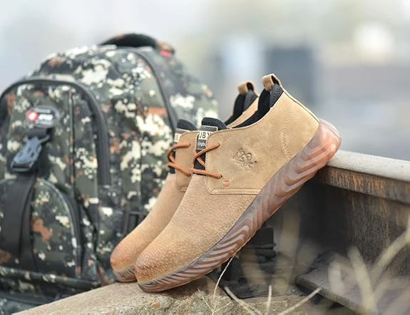 VOLKLAND Men Casual Leather Steel Toe Safety Shoe