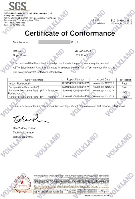 VOLKLAND Men Casual Leather Steel Toe Safety Shoe