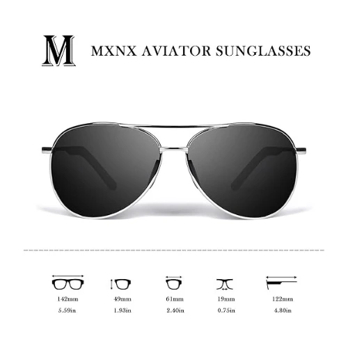 Aviator Sunglasses for Men Polarized Women-mxnx UV Protection Lightweight Drivin