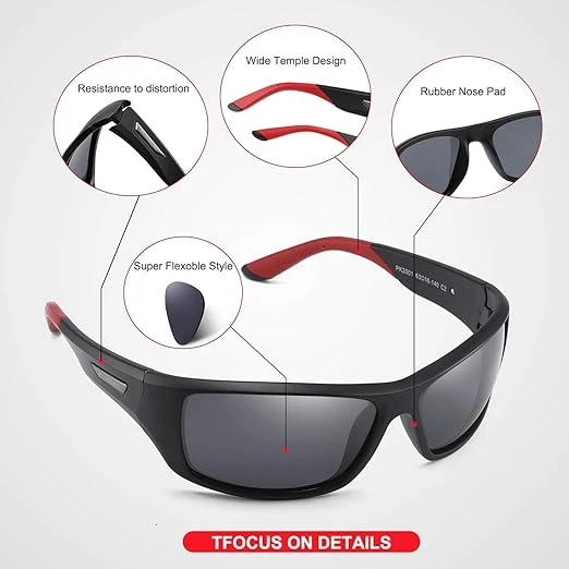 PUKCLAR Sunglasses for Men Women Polarized Sports Running Cycling Fishing Drivin