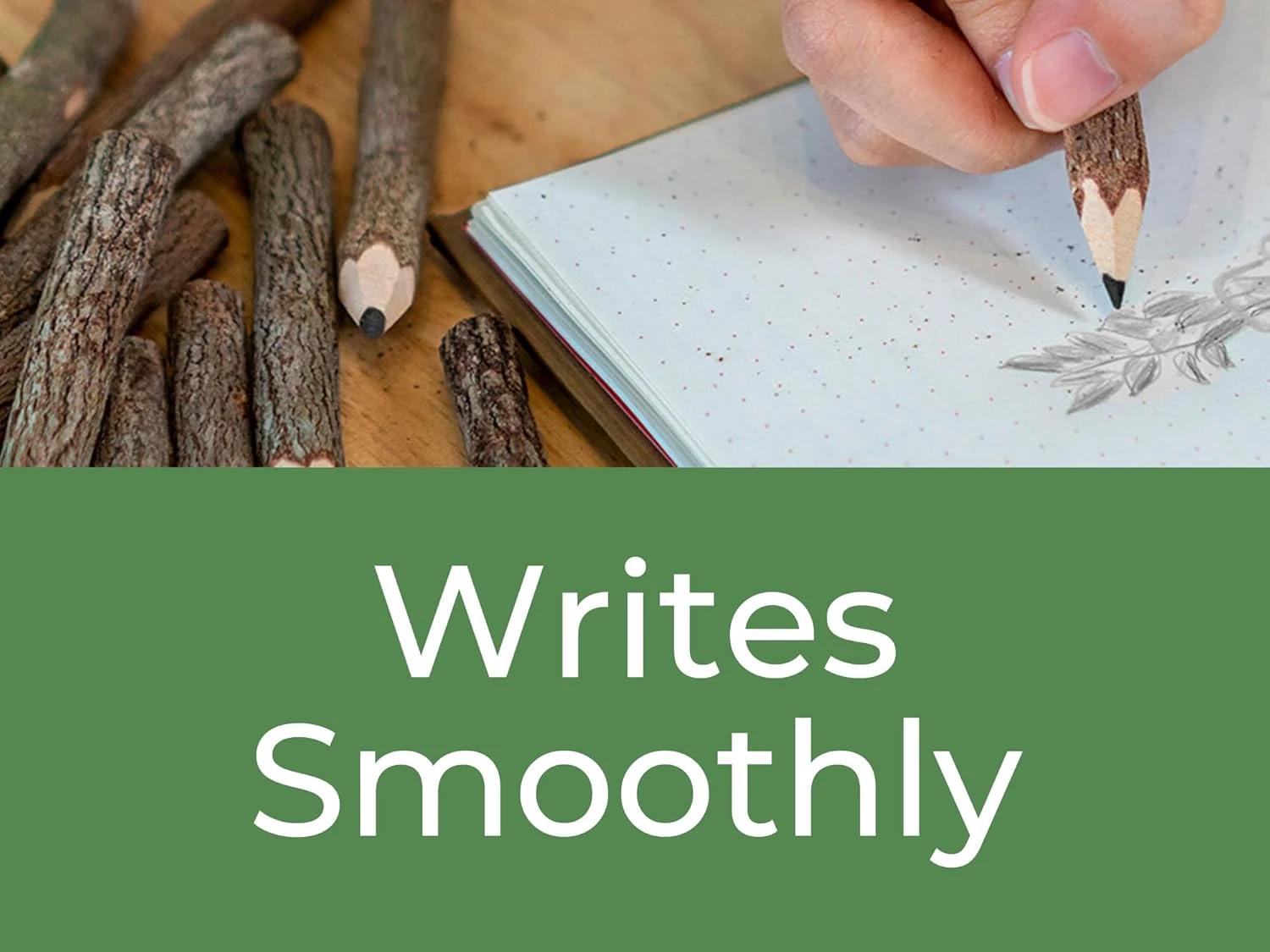 BSIRI Black 3 Inch Wood of 12 in Pack Tree Bark Pencil Favors in Wooden Rustic T