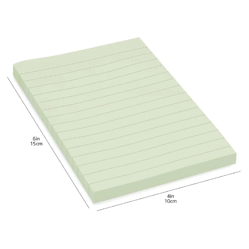Basics Lined Sticky Notes, 4 x 6-Inch, Assorted Colors, 5-Pack