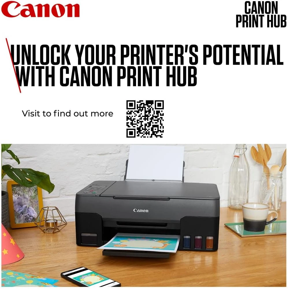 Canon PIXMA G3470 Wireless Colour 3-in-1 Refillable MegaTank Printer- Black - UA