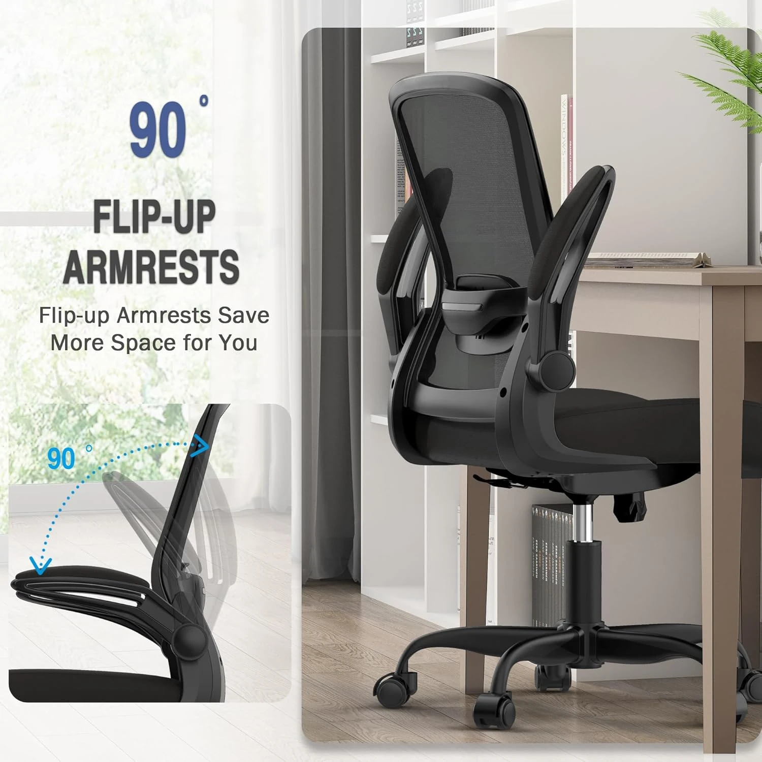 Ergonomic Office Chair - BIFMA Certified High Back Mesh Desk Chair with Adjustab