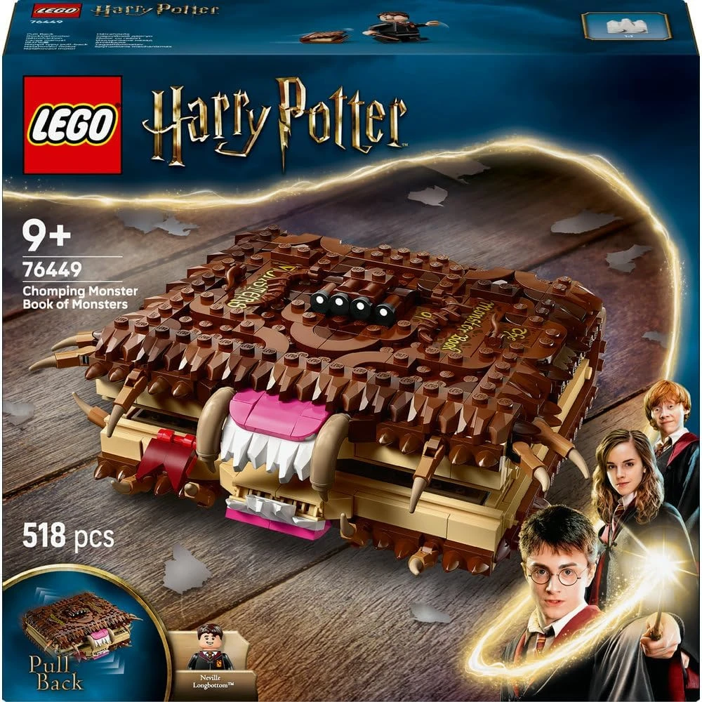 LEGO Harry Potter Chomping Monster Book Of Monsters – Interactive Toy with Pull-