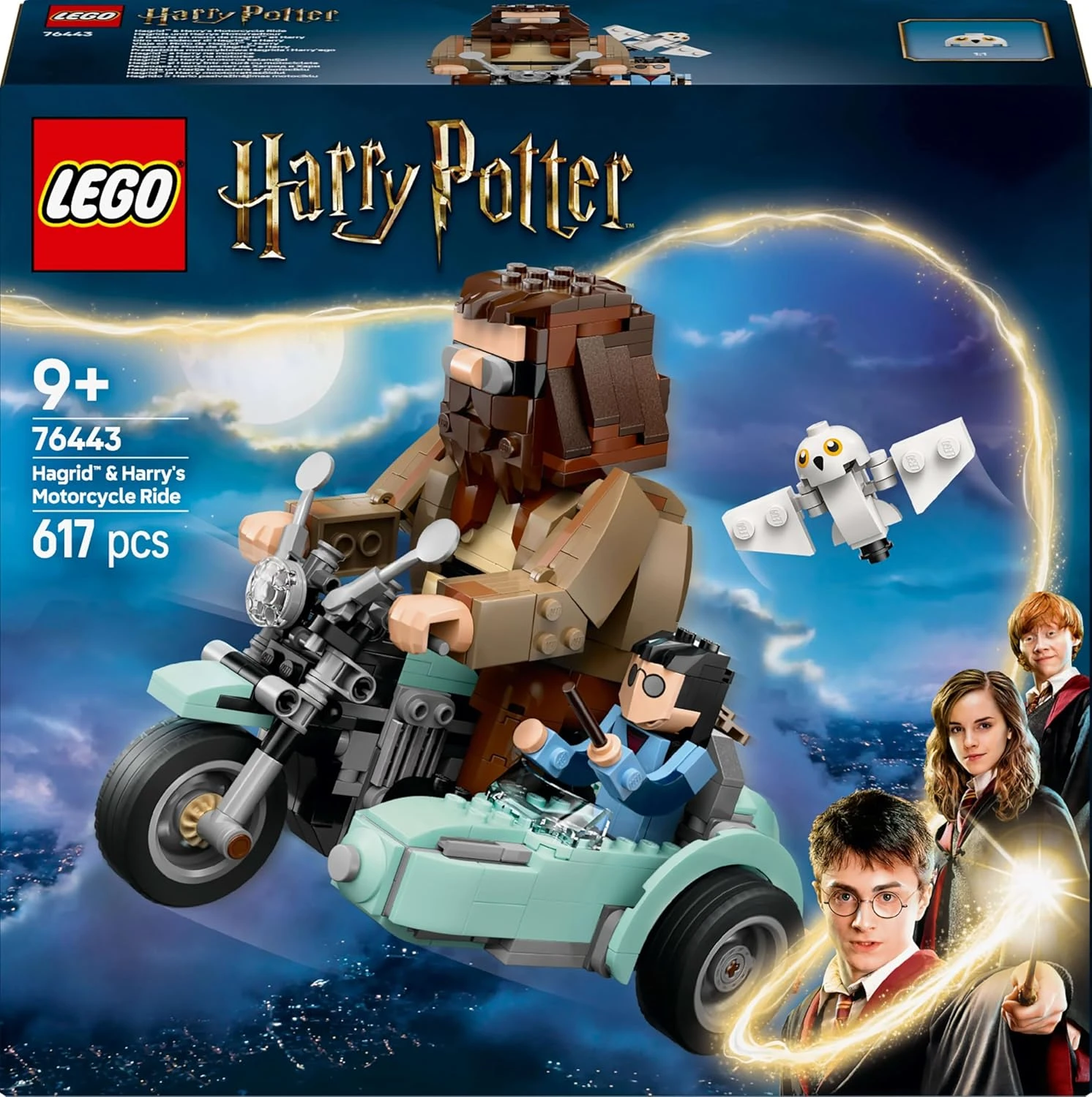 LEGO Harry Potter Hagrid & Harry’s Motorcycle Ride, Movable Brick-Built Motorbik