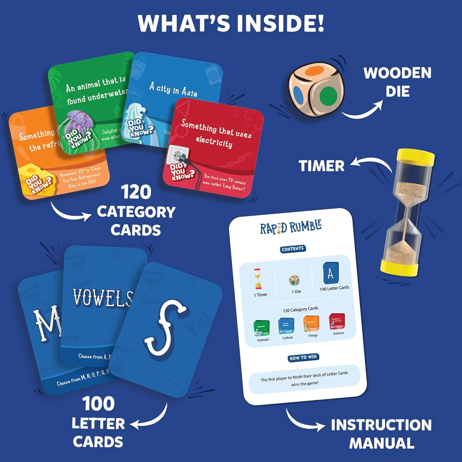 Skillmatics Rapid Rumble - Fast-Paced Board Game for Kids, Teens & Adults, Fun f