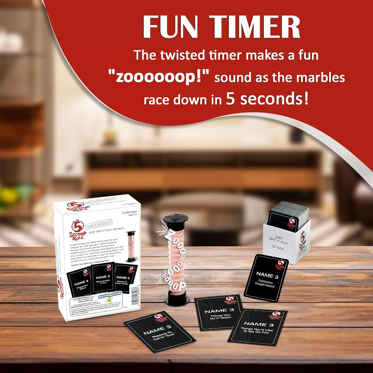 Playmonster 5 Second Rule Uncensored - Just Spit It Out... Or Not - Quick Thinki