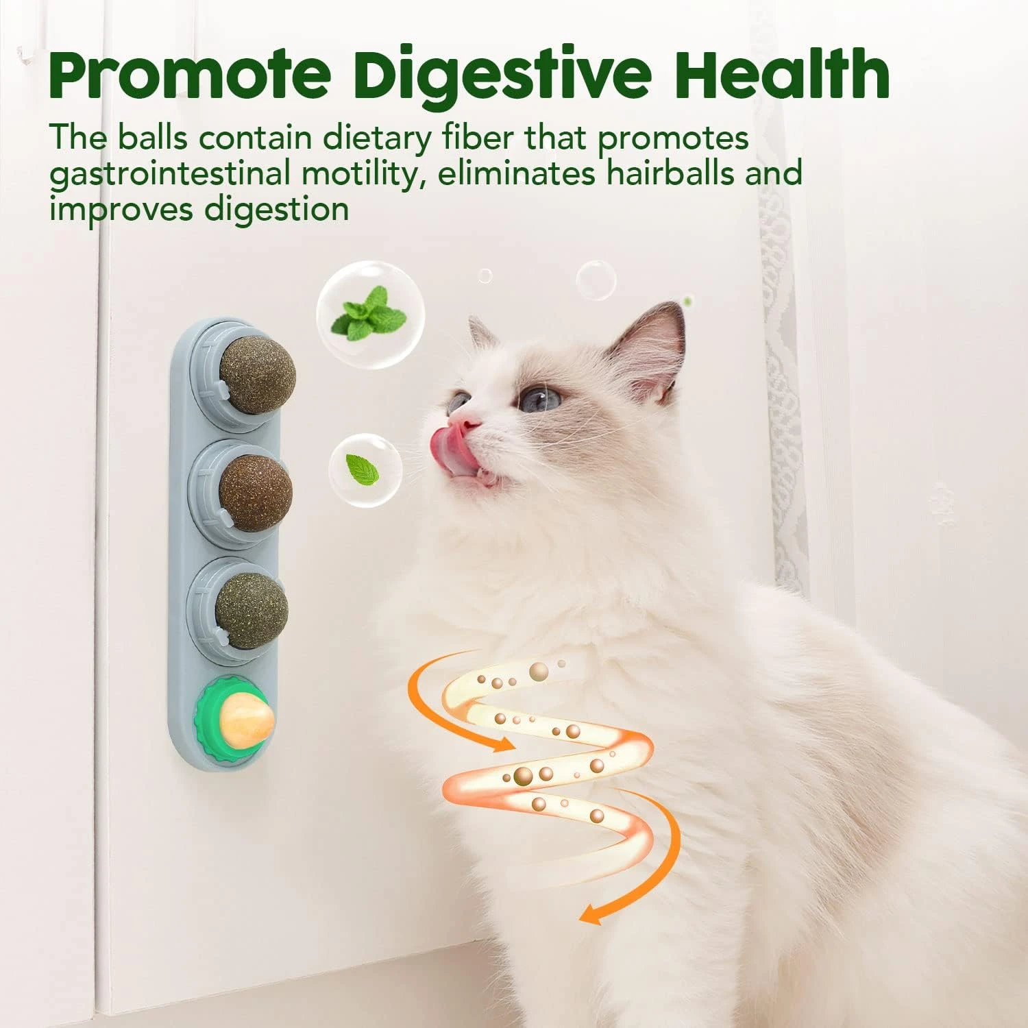 Potaroma 4 Catnip Silvervine Ball Toys, Extra Cat Energy Ball, Edible Cats Lick 