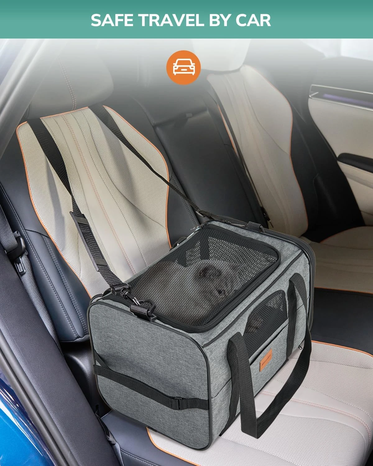 Morpilot Cat Carrier with Wheels Airline Approved, Pet Dog Carrier with Wheels f