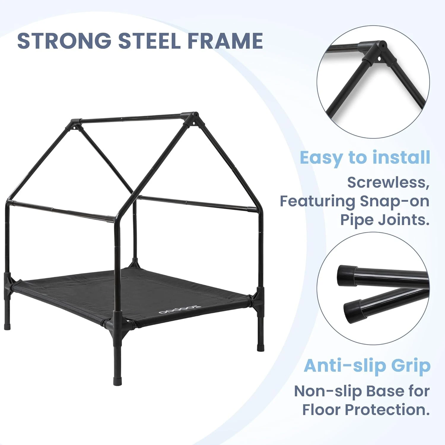 Zooba 36" Large Dog House for Indoor or Outside, Weatherproof 600D PVC Outdoor, 
