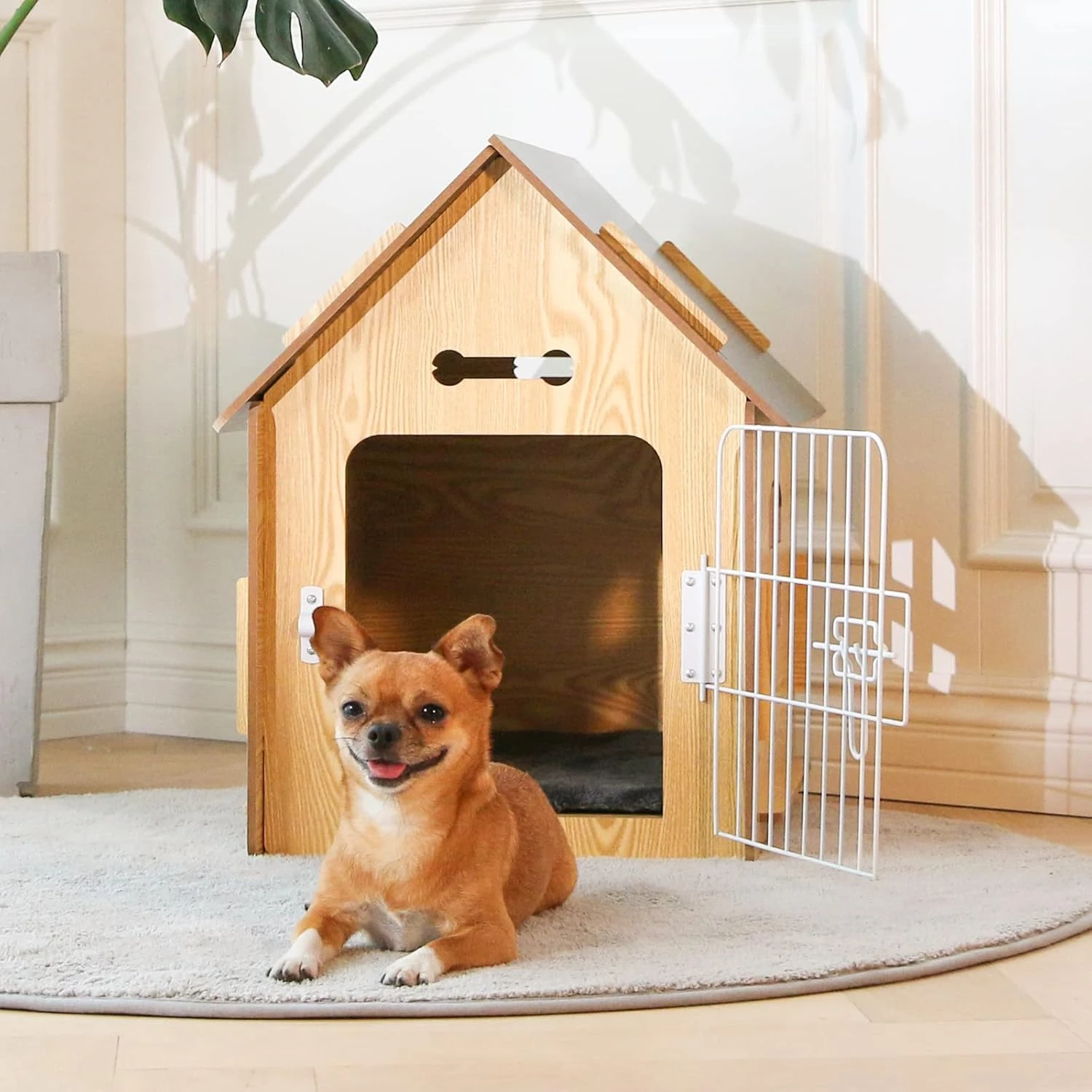 ALBAD Dog House Indoor for Small Dogs or Cats, Cozy wooden design, Small indoor 