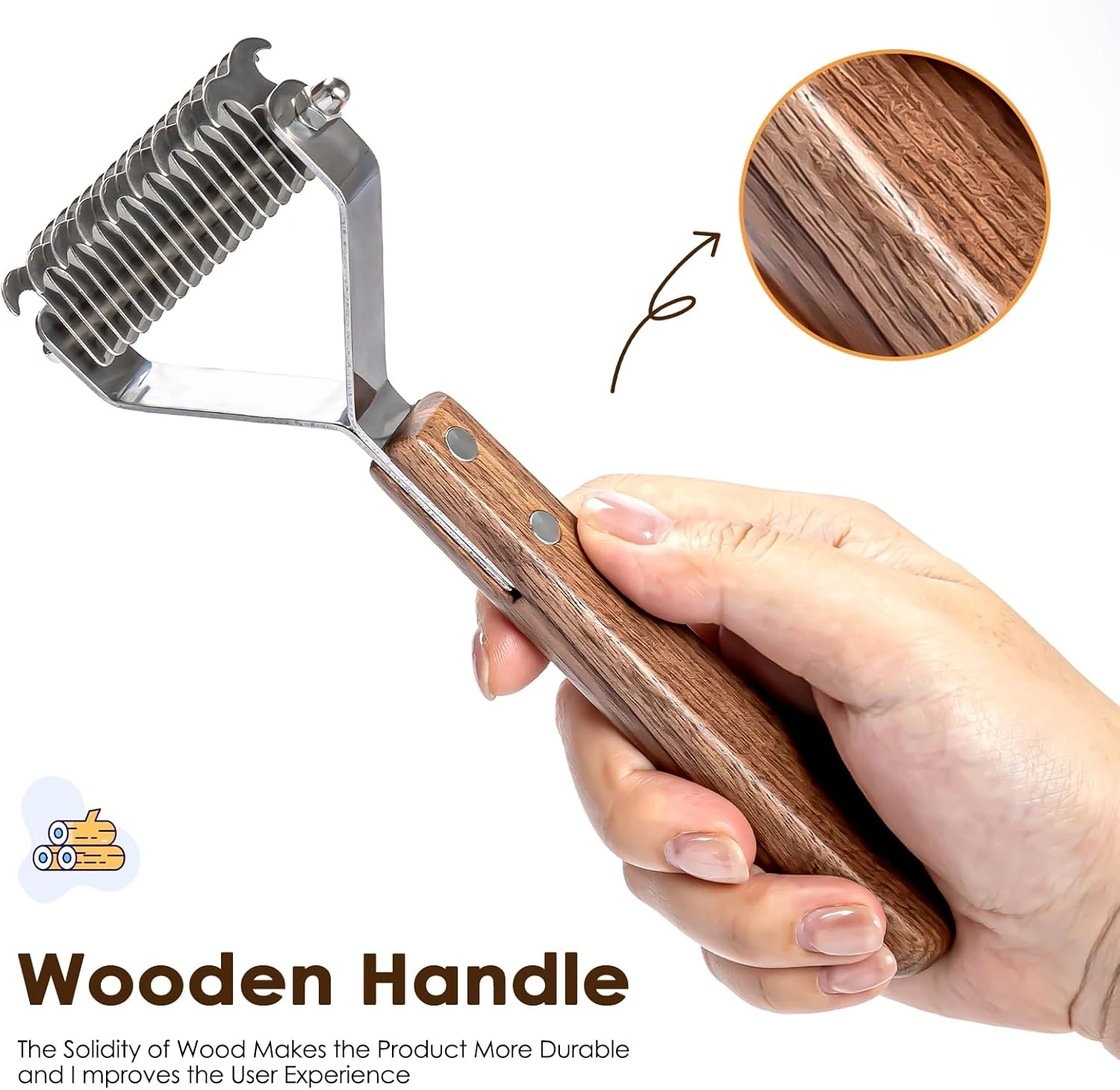 Aidiyapet Undercoat Brush for Dogs, Cats, Dog Brush & Cat Brush for Long Hair, C