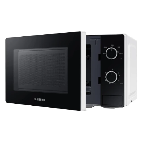 Samsung Solo Microwave Oven with Full Glass Door, 20L, White, Dual Dial, MS20A30