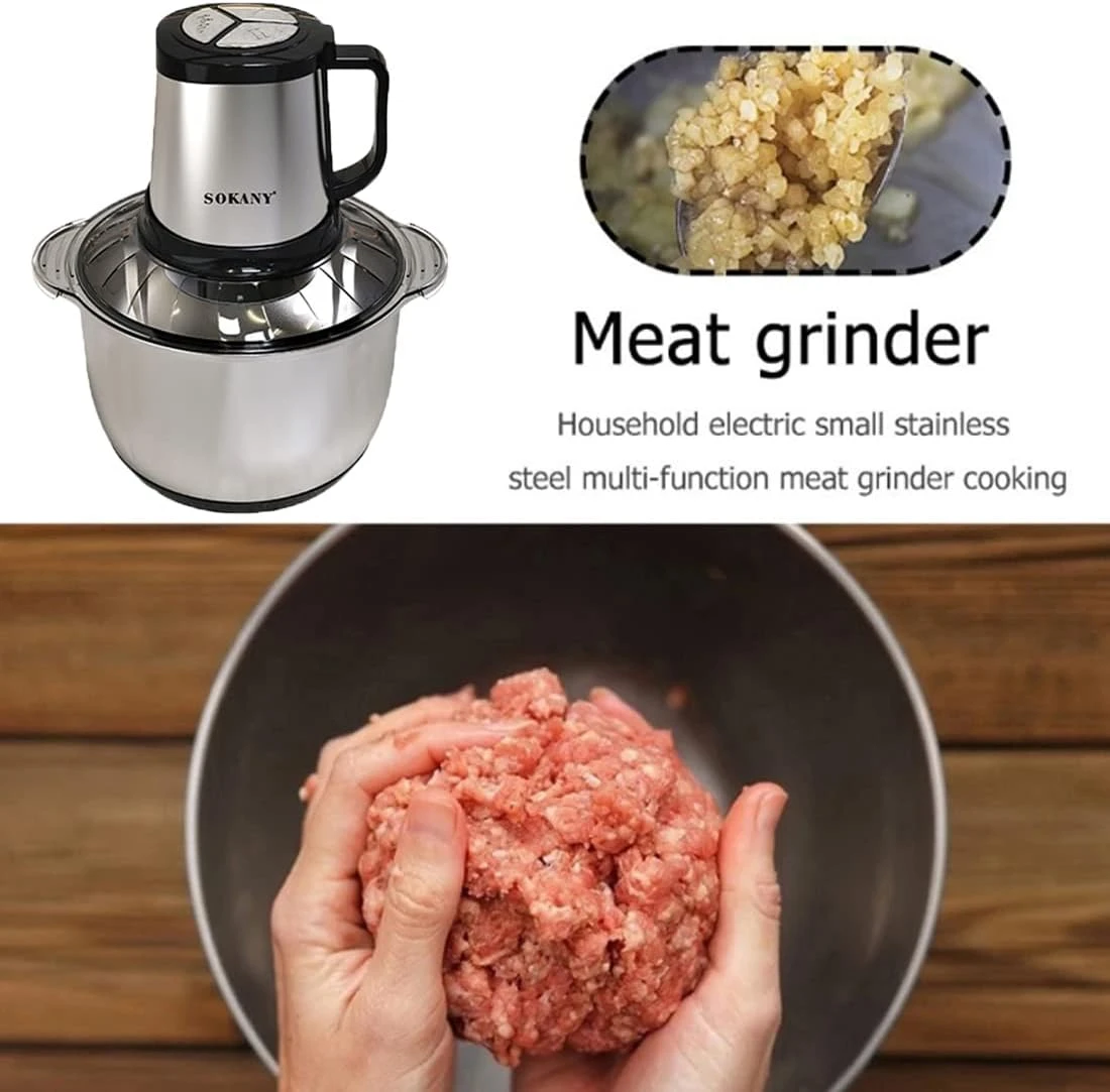 SOKANY SK-7015 800W Meat Grinder Electric, Food Processor Onion Vegetable Garlic