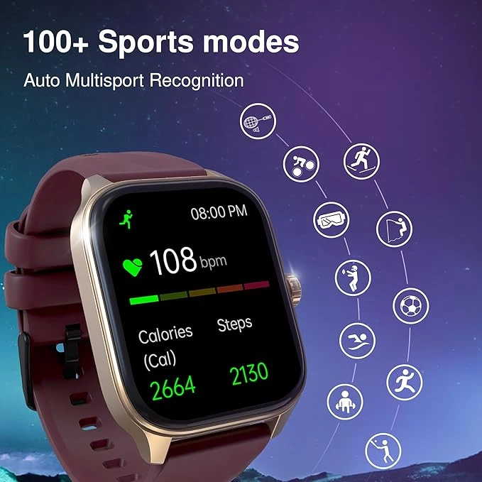 Fastrack Astor FS1 Pro Smart Watch, 1.97' AMOLED Display, Bluetooth Calling, 100