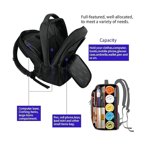 MATEIN Laptop Backpack for Men Women,Water Resistant Travel Bag with USB Chargin