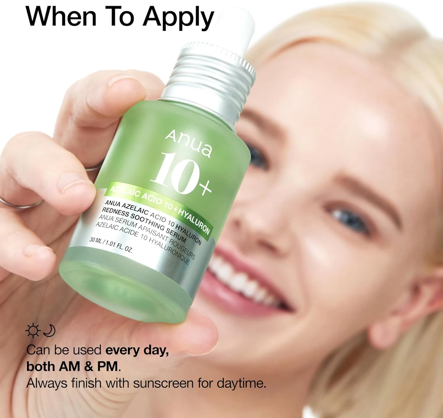 Anua Azelaic Acid 10 Hyaluron Redness Soothing Serum, Facial Serum for Sensitive