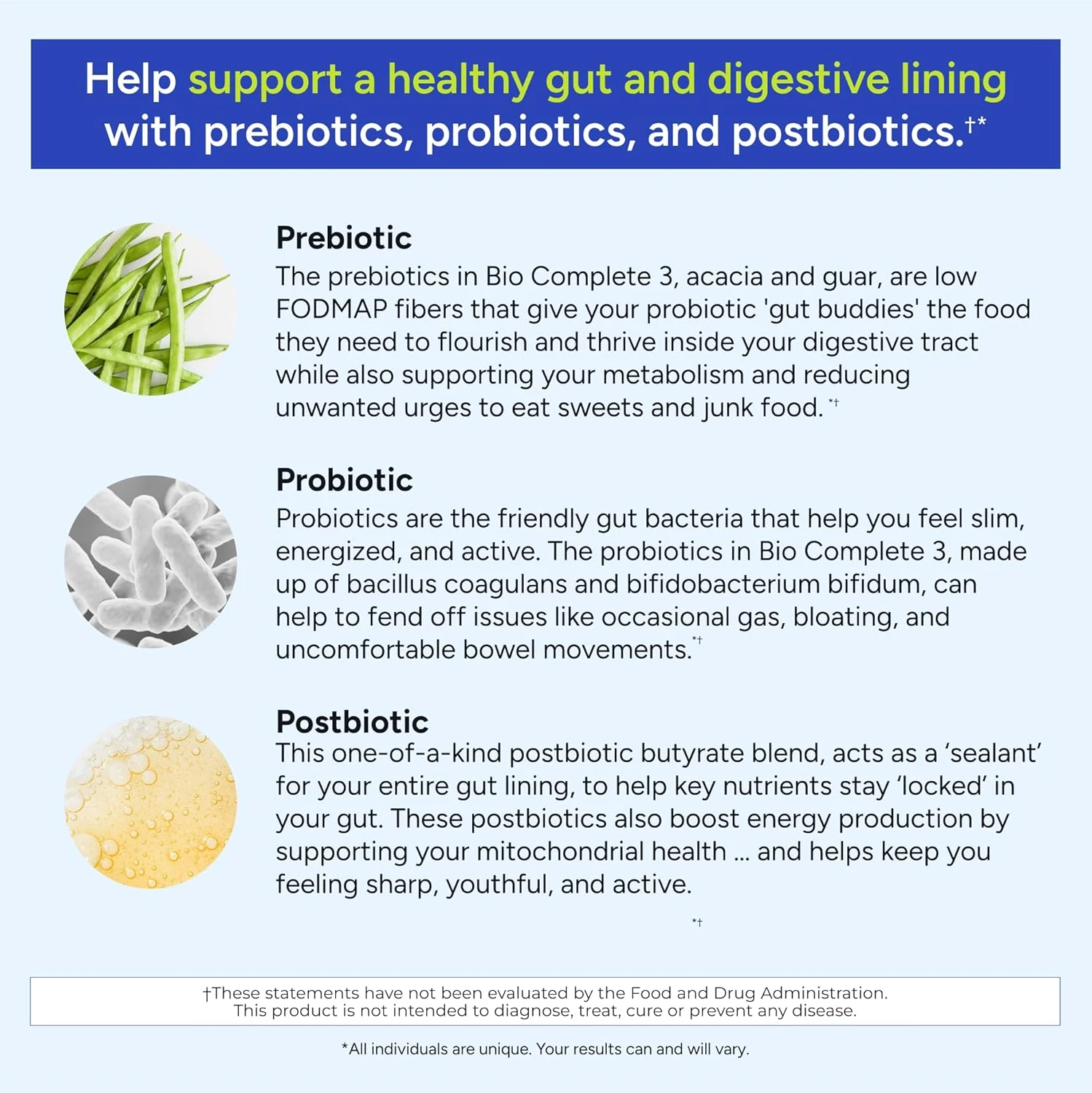 Gundry MD® Bio Complete 3 - Prebiotic, Probiotic, Postbiotic to Support Optimal 