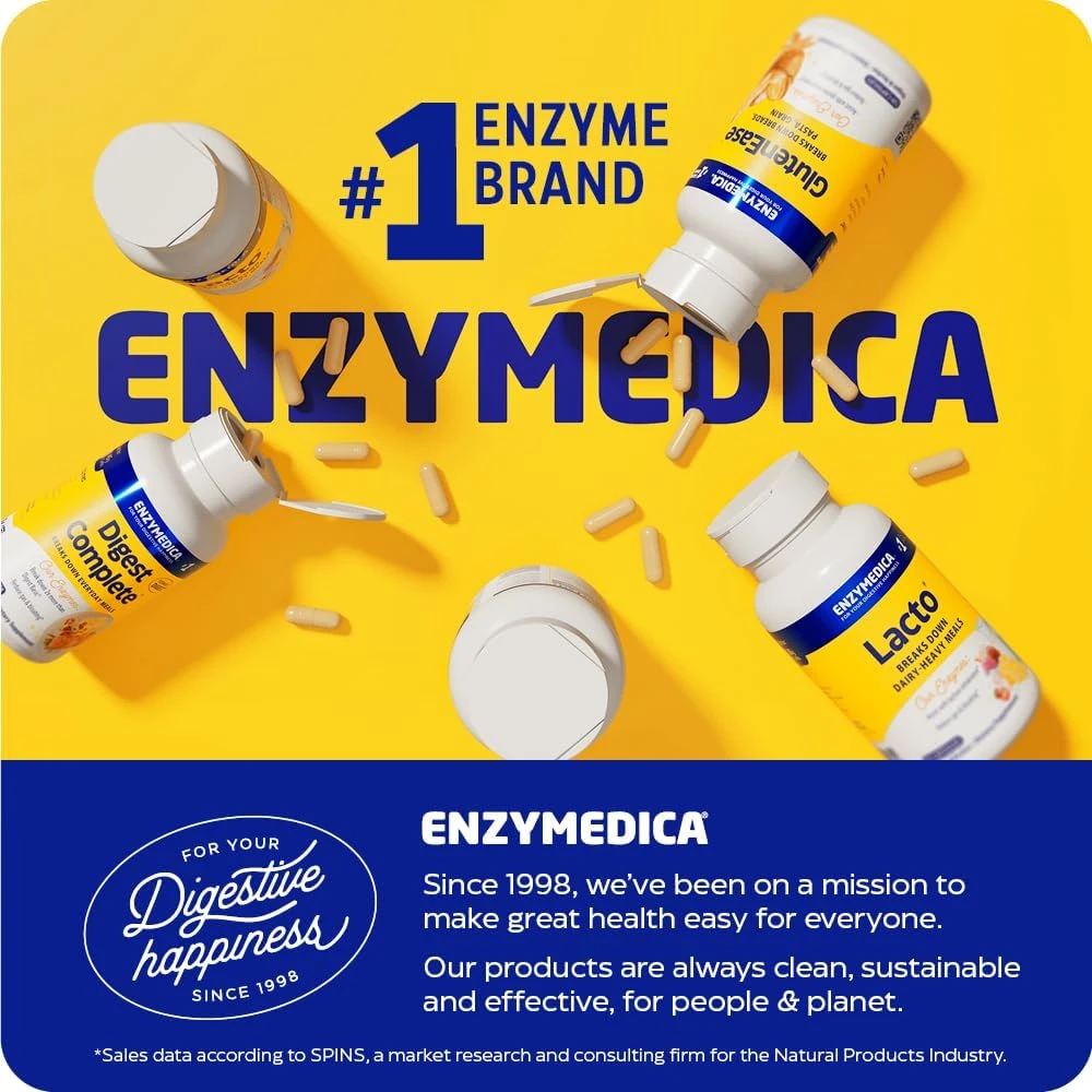 Enzymedica Digest Gold + ATPro 240 Capsules | Maximum Strength Enzyme | Breaks-d