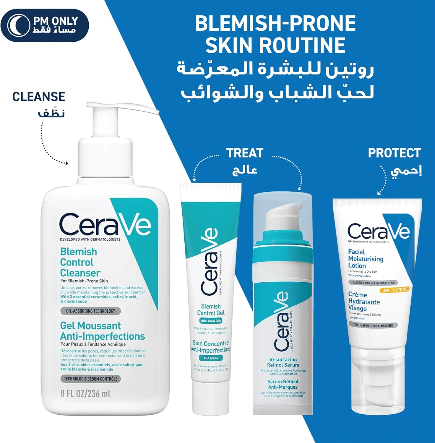 CERAVE RESURFACING RETINOL SERUM TO REDUCE THE APPEARANCE OF POST-ACNE MARKS AND