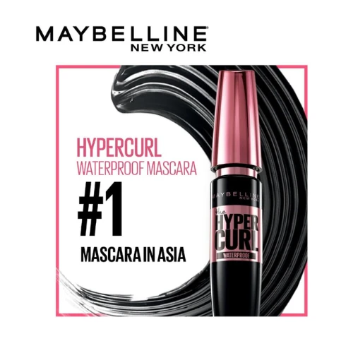 Maybelline New York Hypercurl Mascara Waterproof, Black, 9.2g