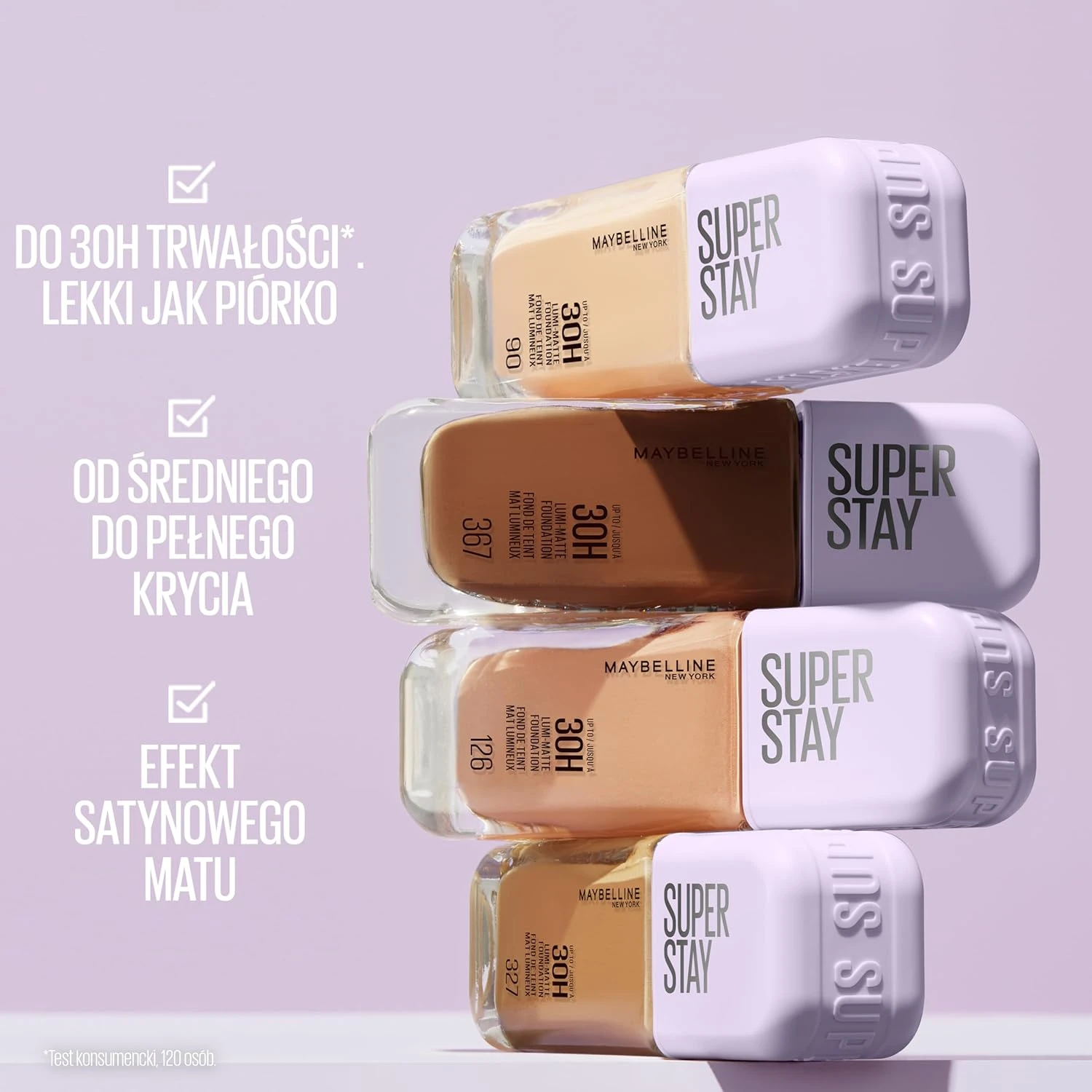 Maybelline New York, Super Stay Lumi-Matte Liquid Foundation, 30hr Longwear form