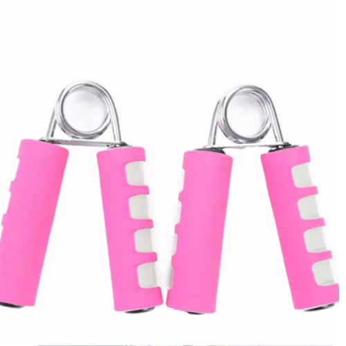 Fitness Hand Grip with Foam Handle, Arm Muscle Builder Fitness Grip- Pink and Gr
